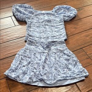 Abercrombie Kids Blue Floral Matching Set